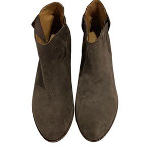 LUCKY BRAND Benissa Gray Suede Booties Slip On Women's Size 10M